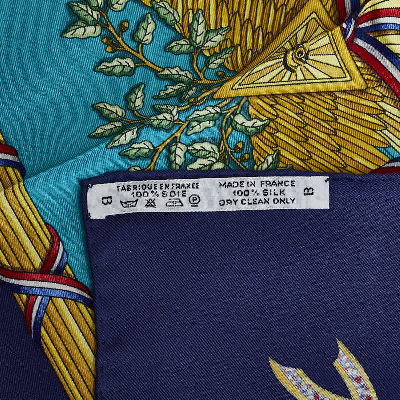 Hermes Republique Francaise Liberte Egalite Fraternite Silk Scarf