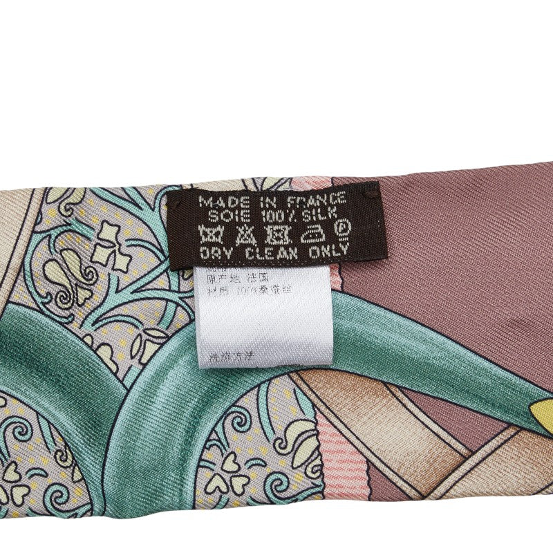 Hermes Grand Manege Fleuri Silk Twilly Scarf