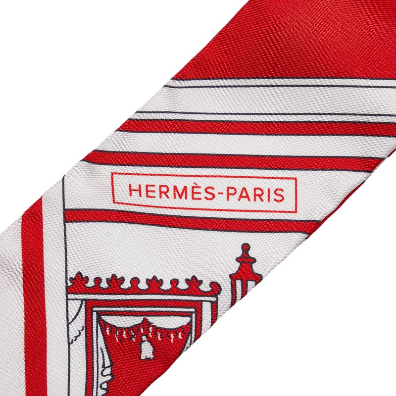 Hermes Washington S Carriage Detail Silk Twilly Scarf