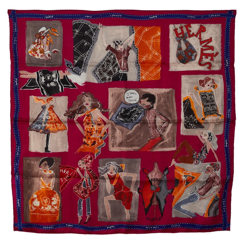 Hermes J'aime Mon Carre Silk Scarf