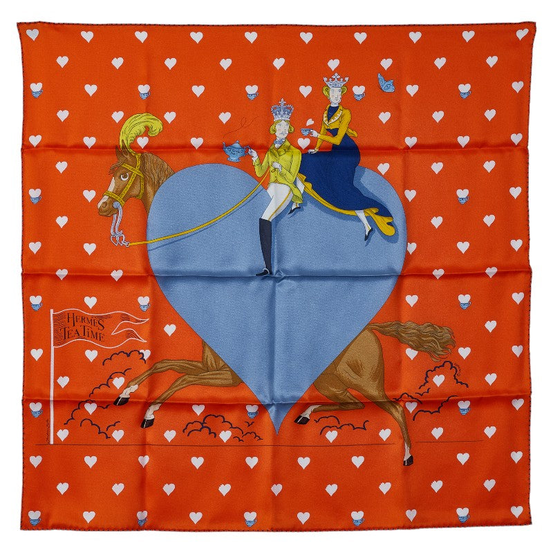 Hermes Carre 70 Tea Time Silk Scarf