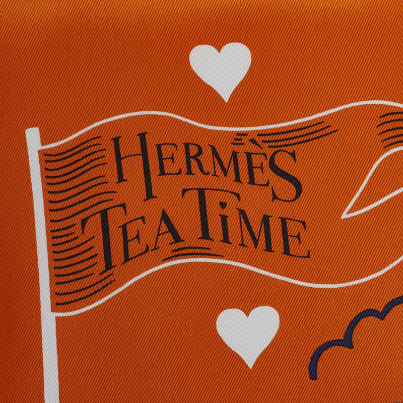 Hermes Carre 70 Tea Time Silk Scarf