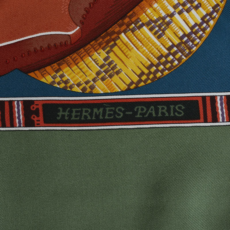 Hermes Carre 90 Au Son Du Tam Tam To The Sound of Tam Tam Silk Scarf