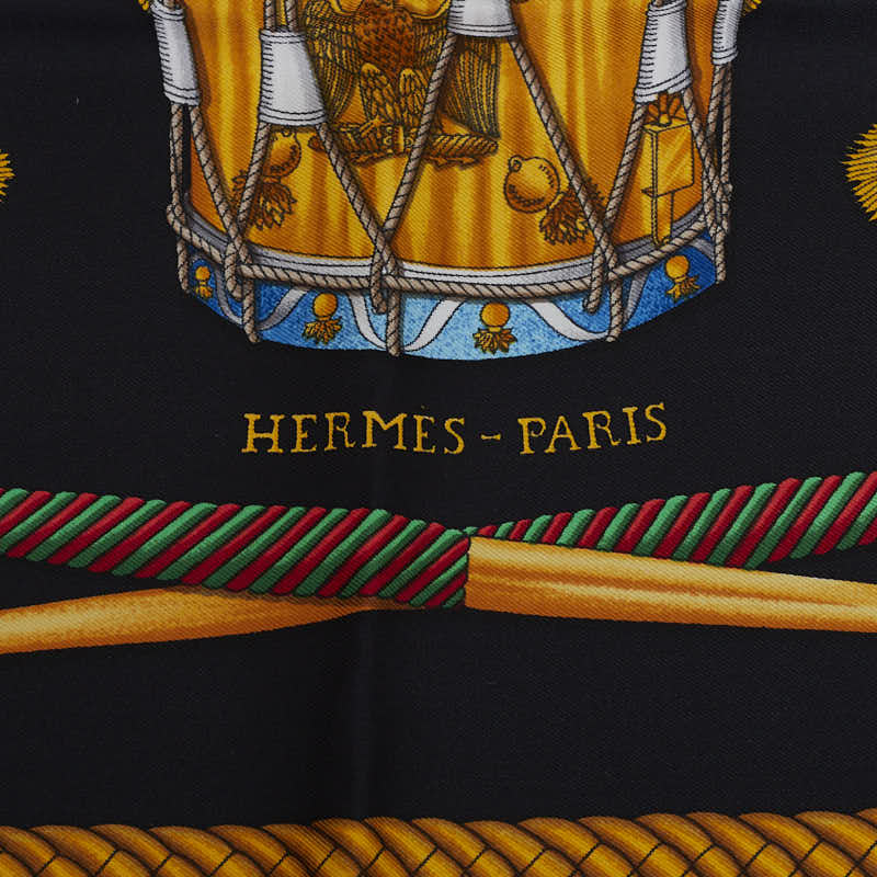 Hermes Carre 90 Les Tambours Tambour Drum Silk Scarf