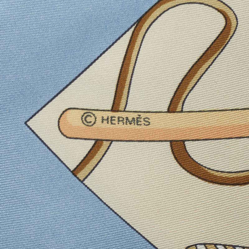 Hermes Carre 90 Charmes Des Plages Normandes Charm of the Normandy Coast Silk Scarf