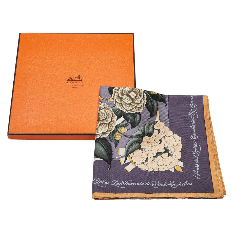 Hermes Fleurs De L'Opera Silk Scarf