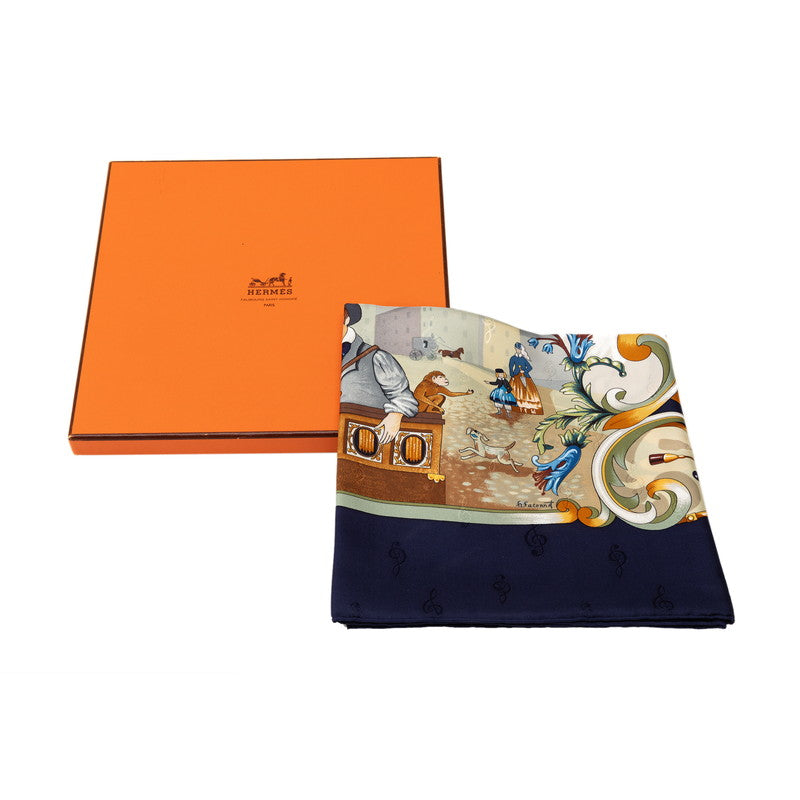 Hermes Orgauphone Et Autres Mecaniques Silk Scarf