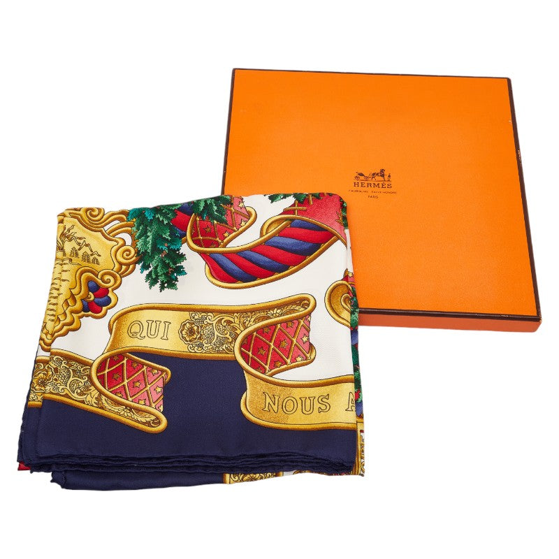 Hermes Carre 90 Europe European Goddess Silk Scarf