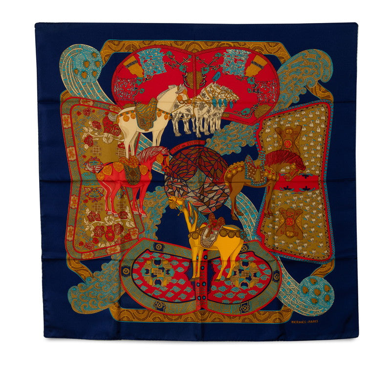 Hermes Art Des Steppes Silk Scarf