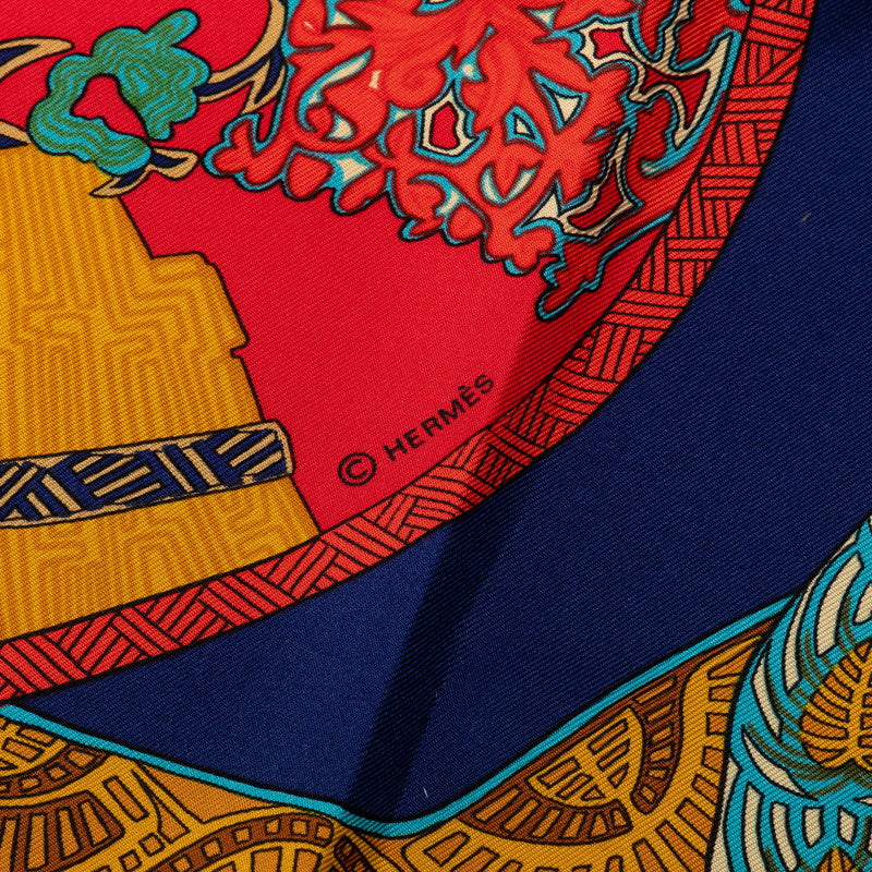 Hermes Art Des Steppes Silk Scarf