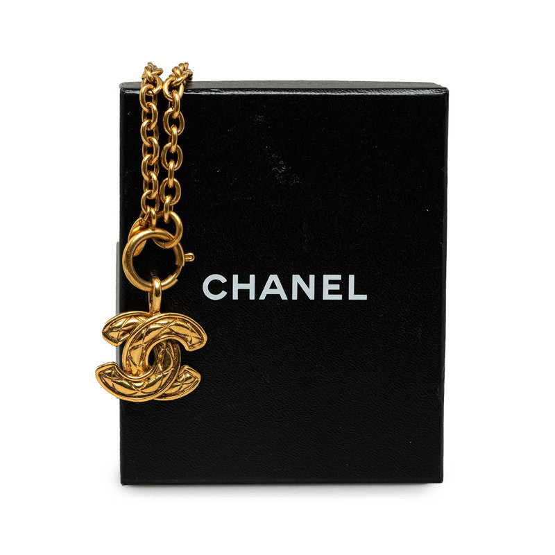 Chanel CC Matelasse Quilted Pendant Necklace