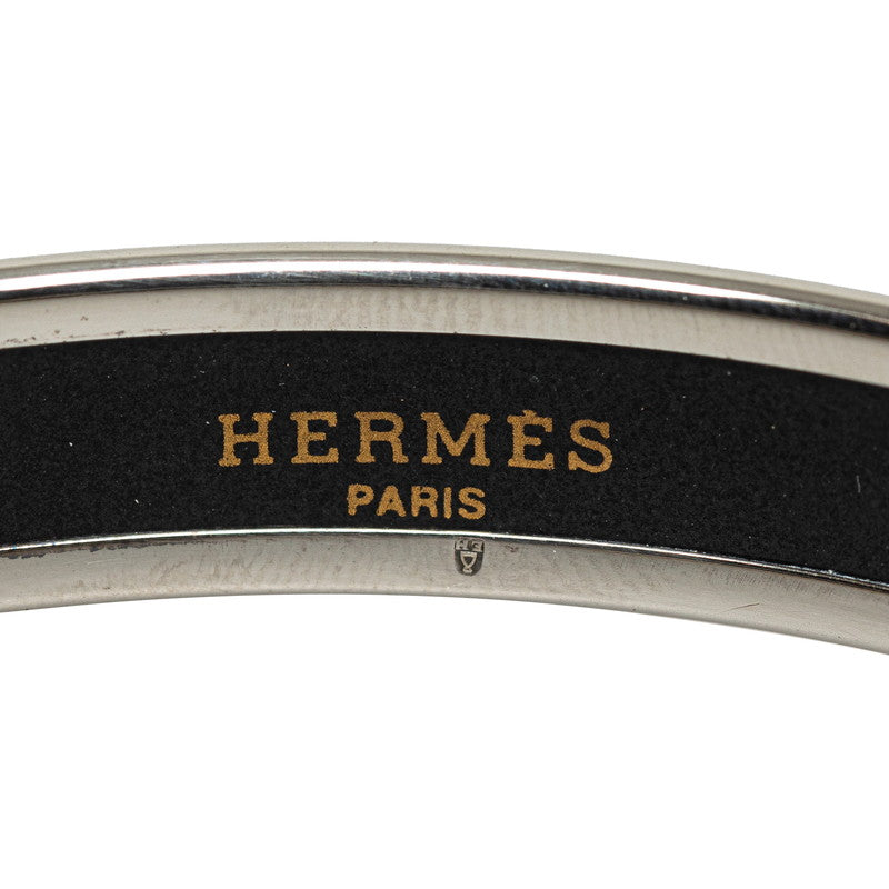 Hermes Caleche Printed Enamel Narrow Bangle Bracelet