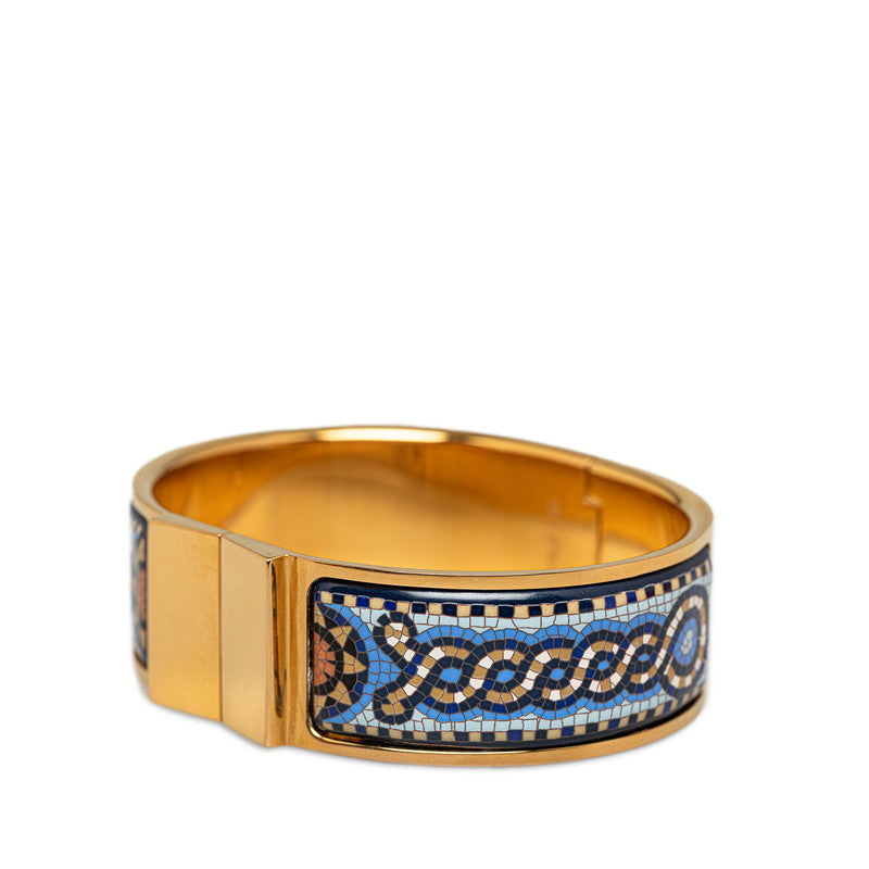 Hermes Blue Loquet Wide Enamel Bracelet