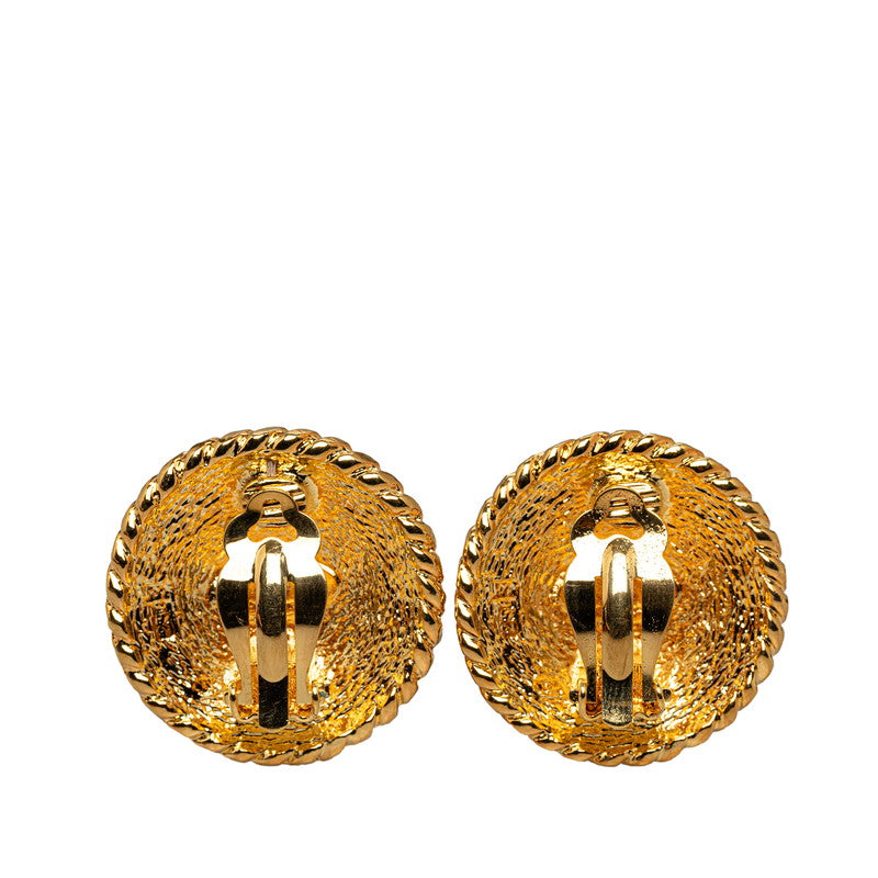 Chanel Vintage CC Gold-Tone Clip On Earrings