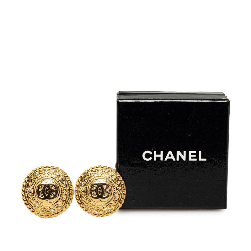 Chanel Vintage CC Gold-Tone Clip On Earrings