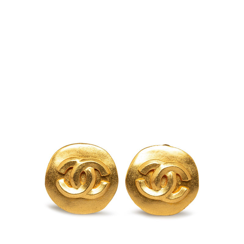 Chanel Vintage CC Gold-Tone Clip On Earrings