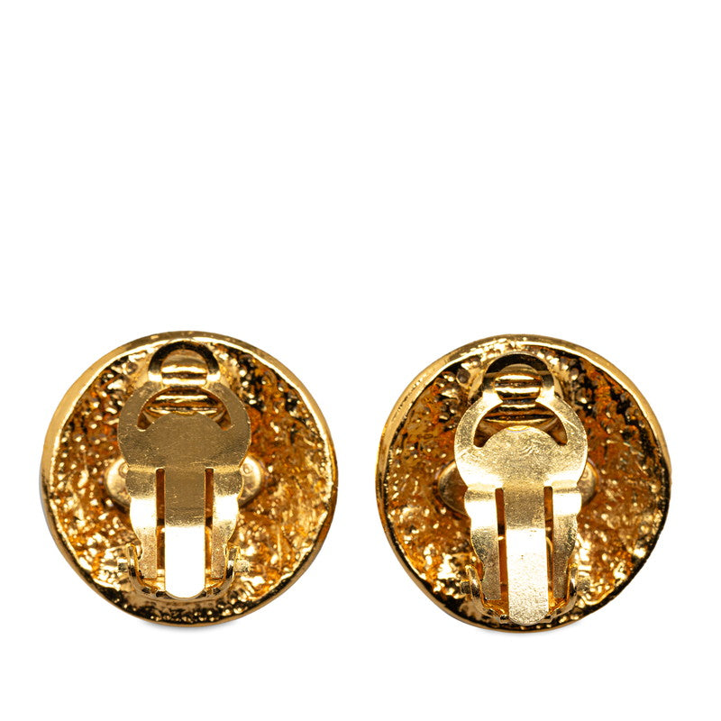 Chanel Vintage CC Gold-Tone Clip On Earrings