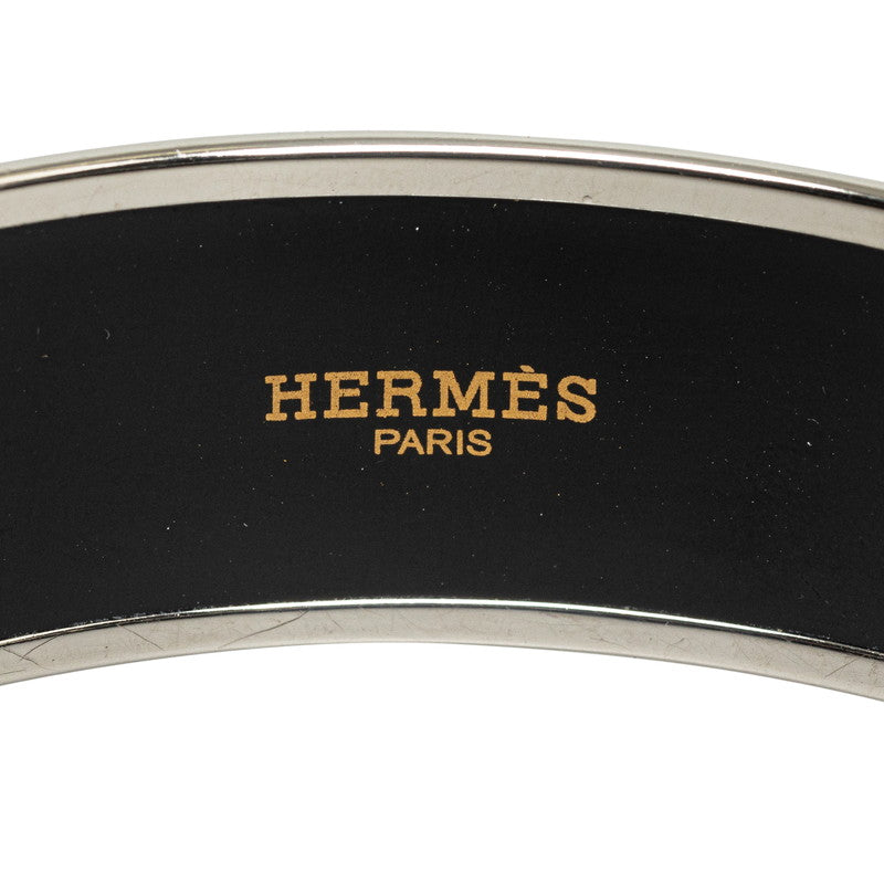 Hermes Enamel Belt Motif Wide Bangle