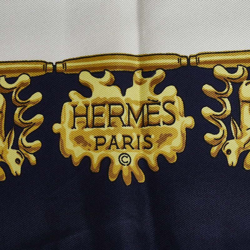 Hermes Les Cavaliers D'Or Silk Scarf