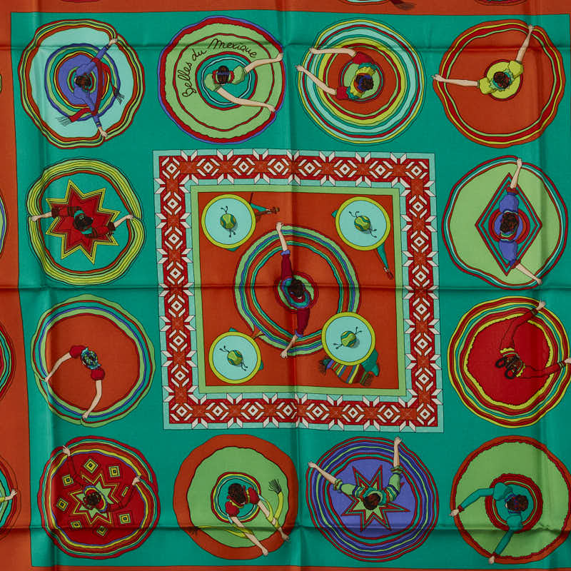 Hermes Belles Du Mexique Silk Scarf