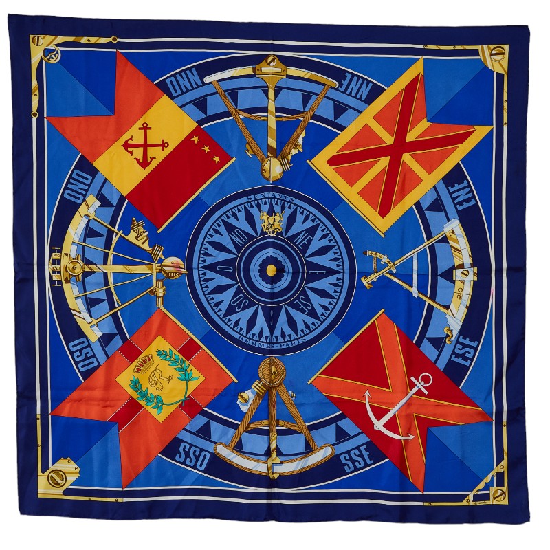 Hermes Sextants Silk Scarf