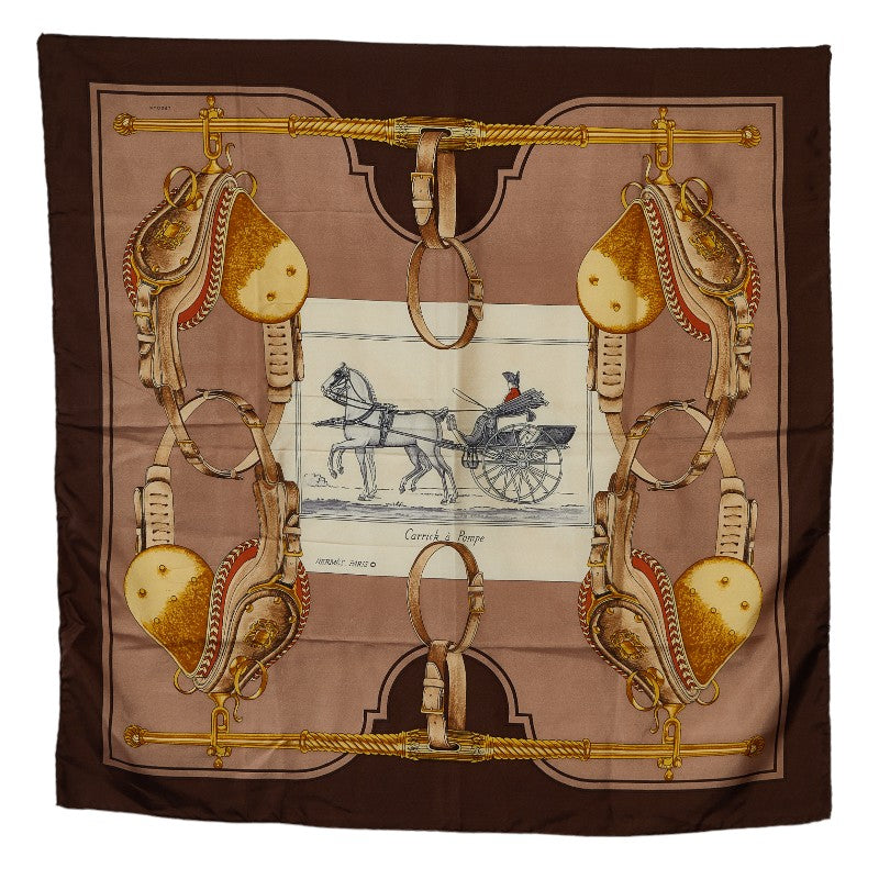 Hermes Carrick A Pompe Silk Scarf