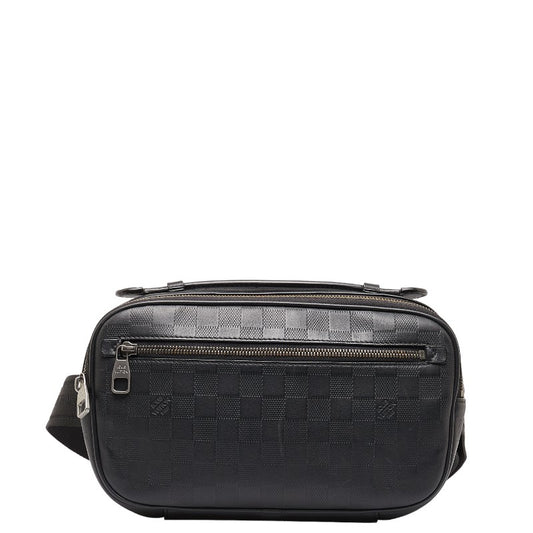 Louis Vuitton Damier Anfini Ambrelle Body Bag N41288 Black Onyx Leather