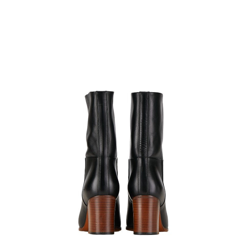 Celine Black Leather Mid-Calf Boots