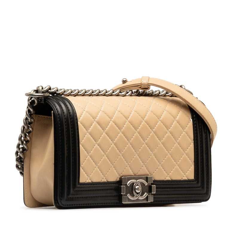 Chanel Boy Chain Shoulder Bag Lambskin