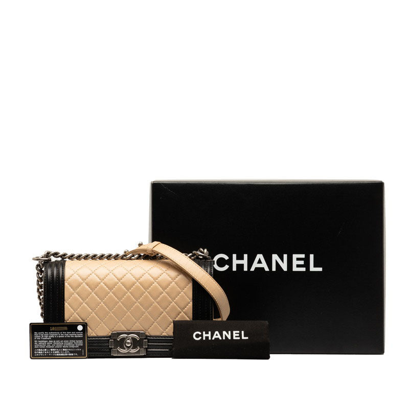 Chanel Boy Chain Shoulder Bag Lambskin