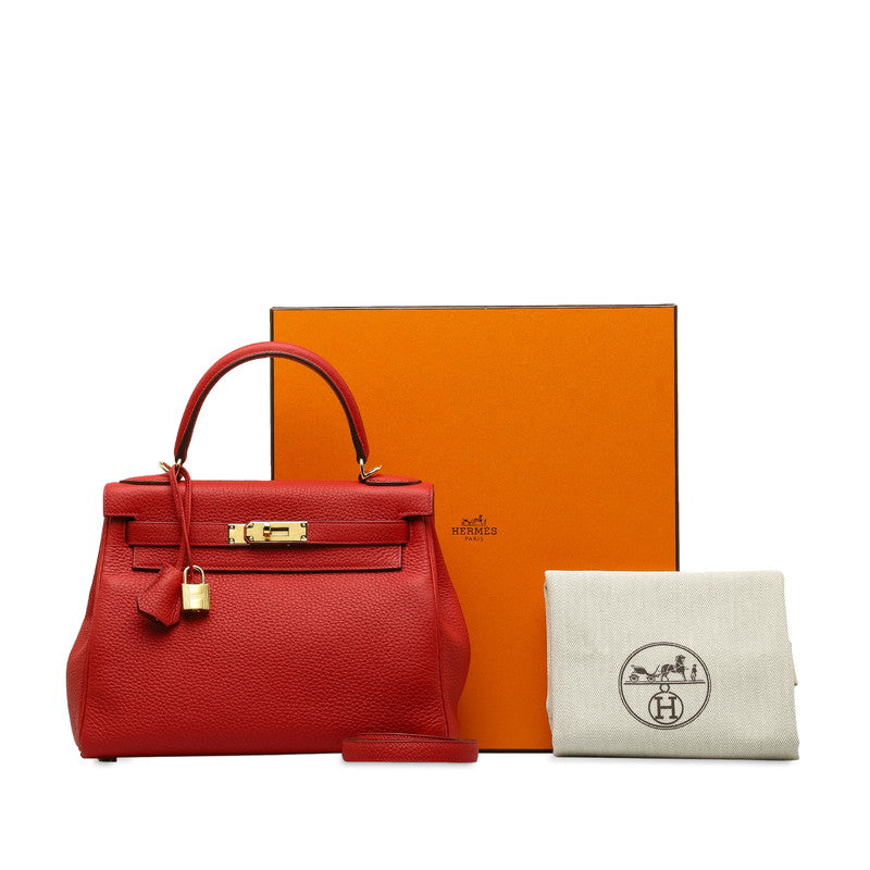 Hermes Kelly 28 Handbag Rose Texas Trillon Clemence