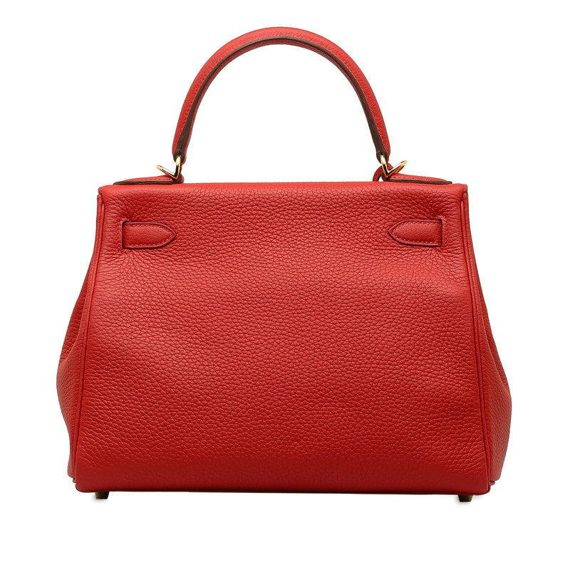 Hermes Kelly 28 Handbag Rose Texas Trillon Clemence