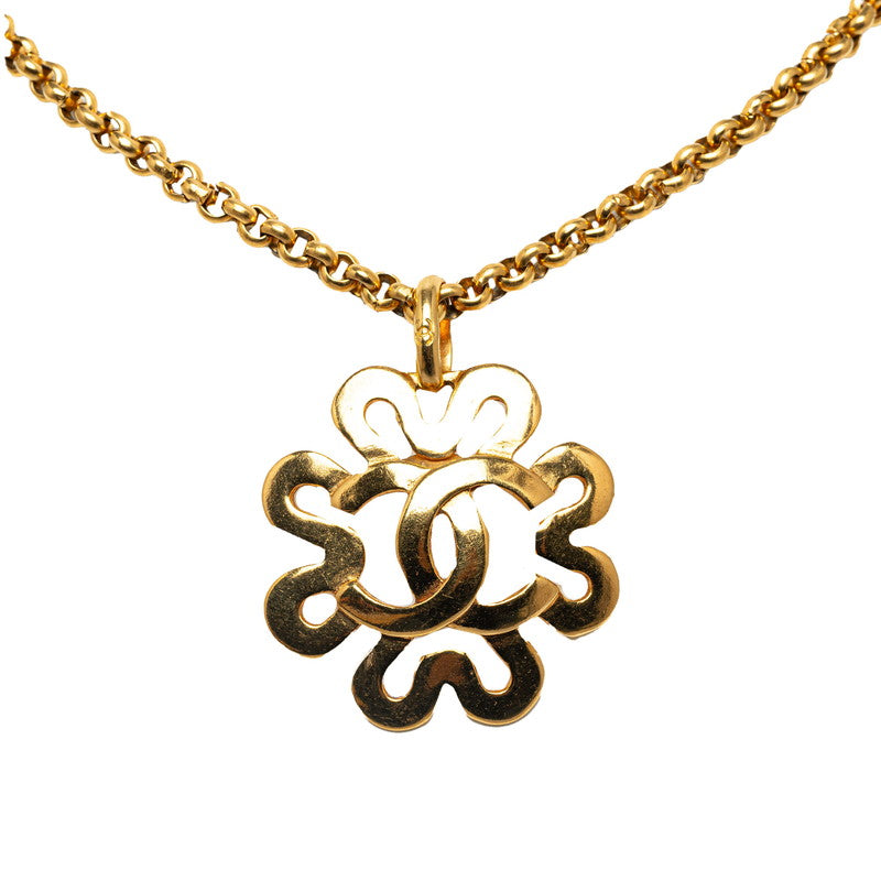 Chanel Vintage Coco Mark Clover Necklace