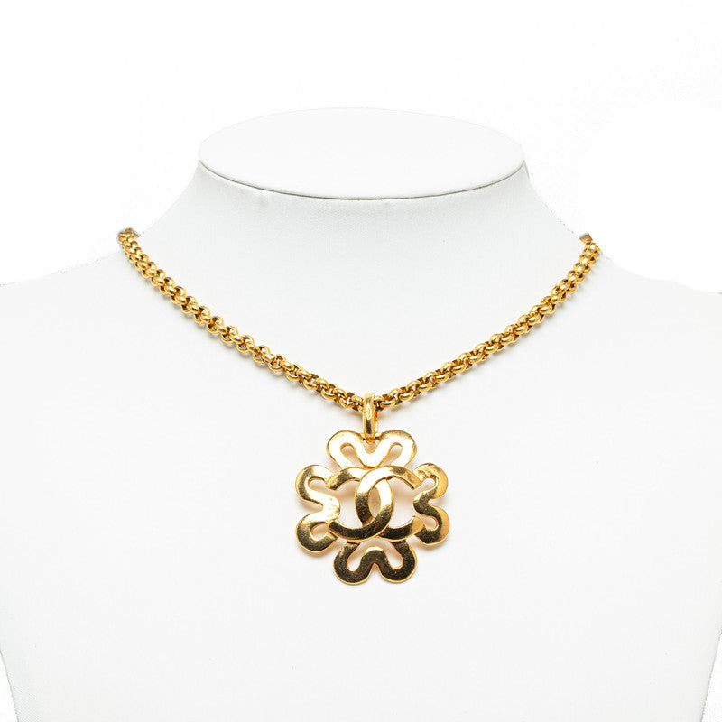 Chanel Vintage Coco Mark Clover Necklace