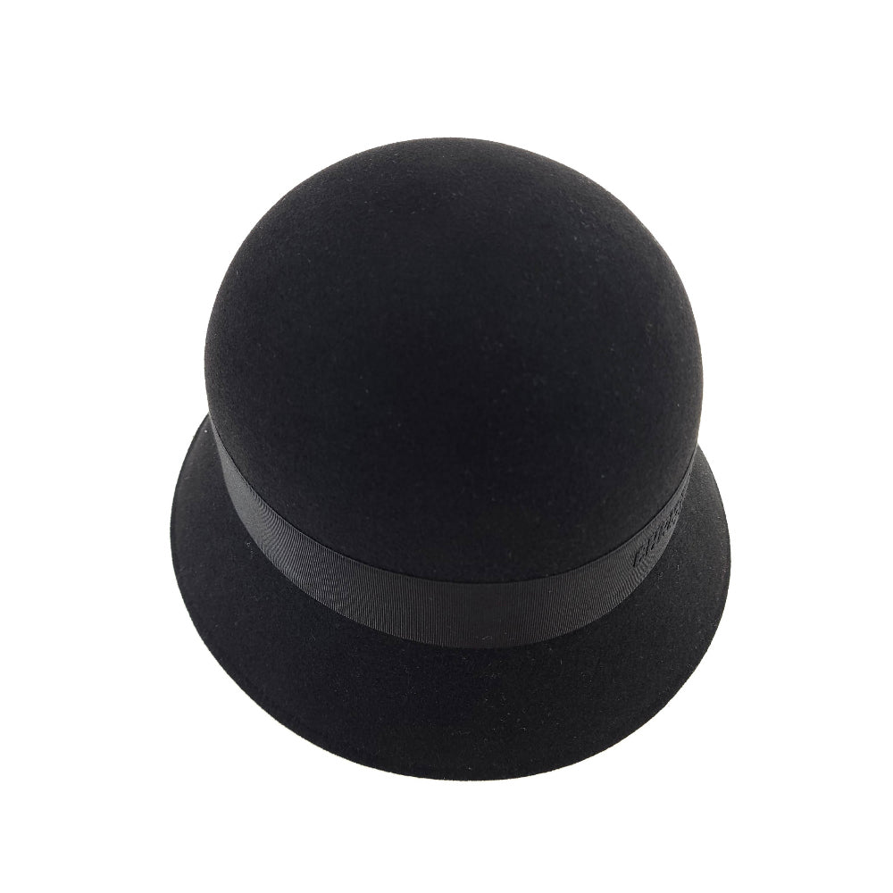 Dior D-Tulip Black Rabbit Felt Cloche Hat