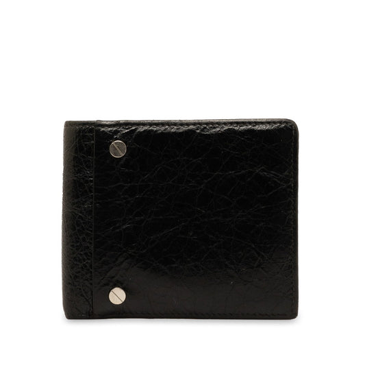 Balenciaga Square Fold Wallet In Black Leather