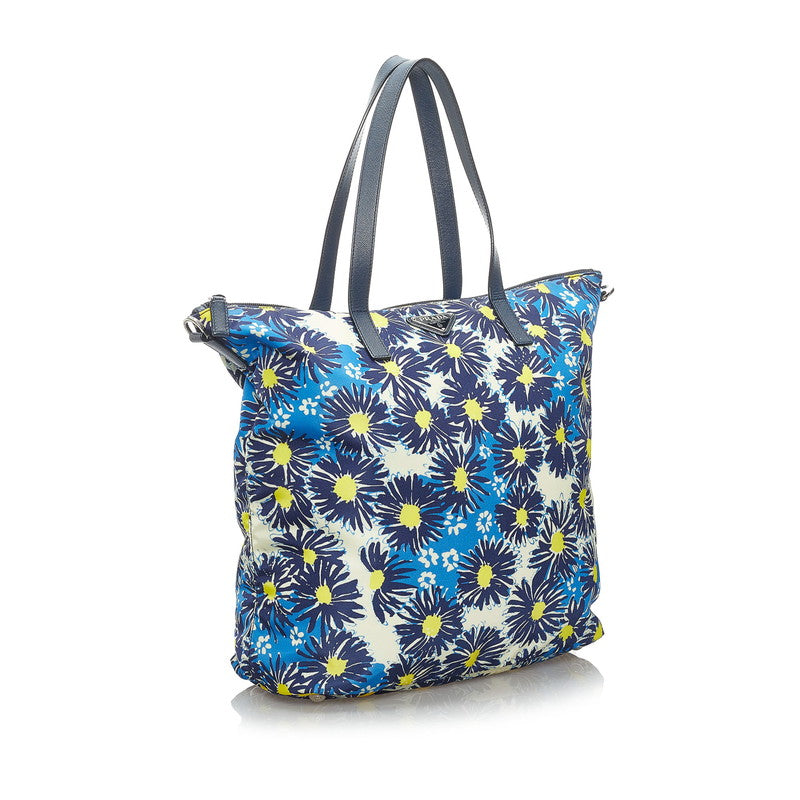 Prada Tessuto Stampato Floral Tote Bag