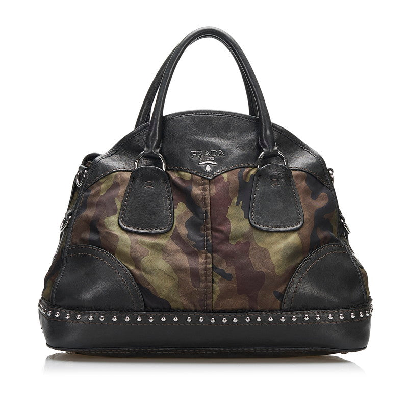 Prada Camouflage Studs Handbag