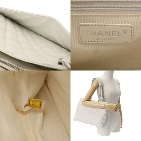 Chanel Quilted Caviar Leather Grand Shopping Tote Bag