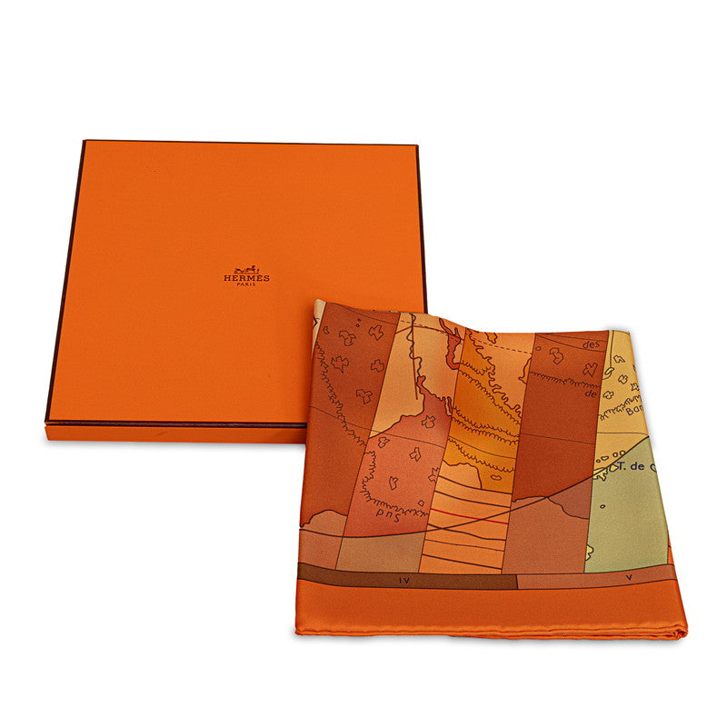 Hermes Le Monde Est Vaste Silk Scarf