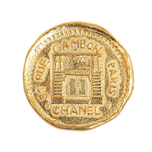 Chanel Cambon Brooch Gold Plated