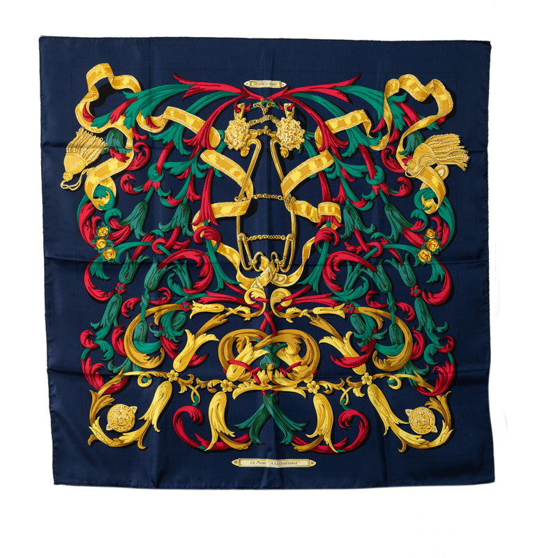 Hermes Carre 90 Le Mors A La Conétable Silk Scarf