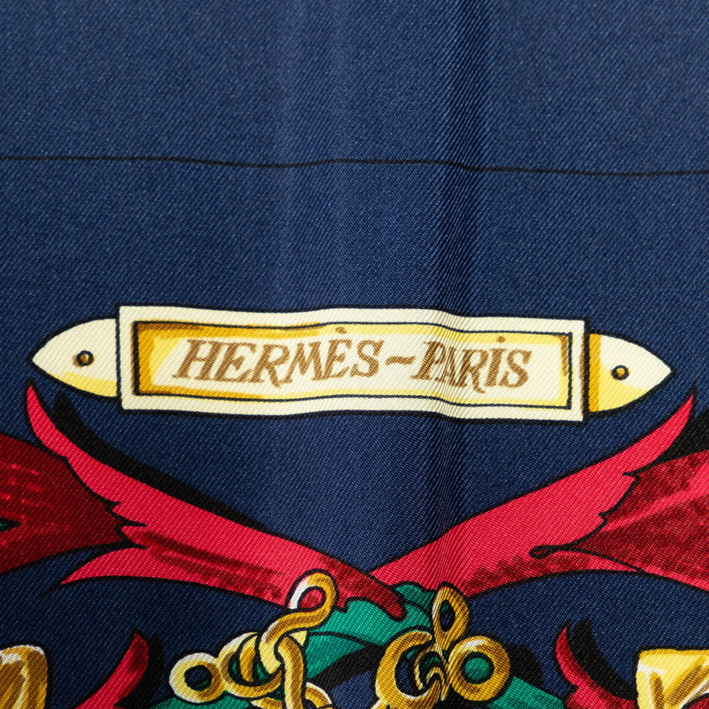 Hermes Carre 90 Le Mors A La Conétable Silk Scarf