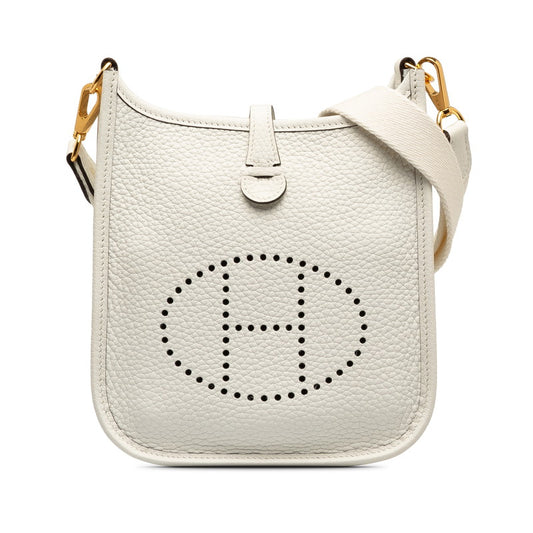 Hermes Evelyn Tpm Diagonal Shoulder Bag White Gold