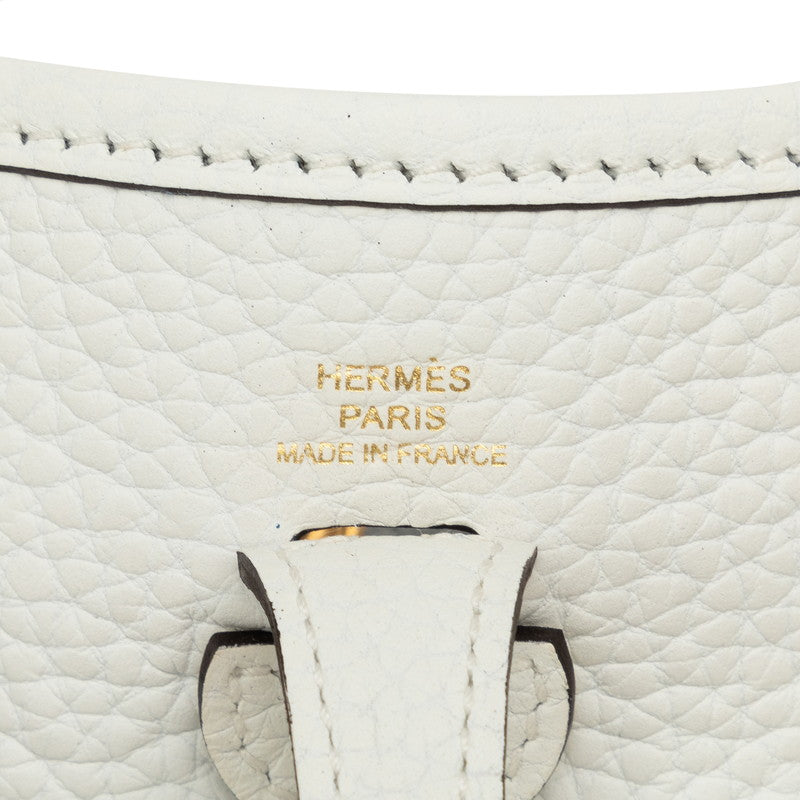 Hermes Evelyn Tpm Diagonal Shoulder Bag White Gold