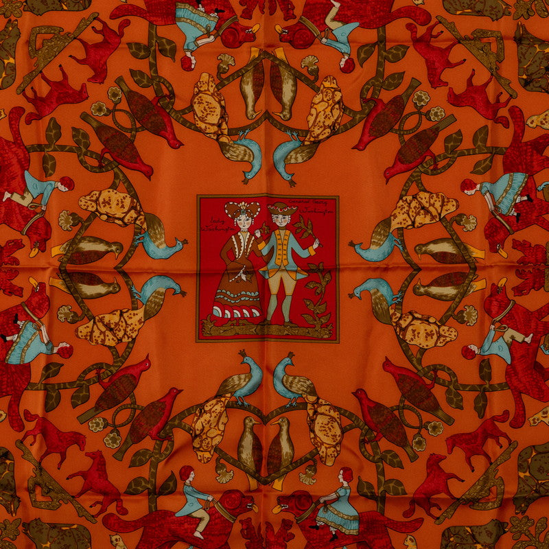 Hermes Early America Silk Scarf