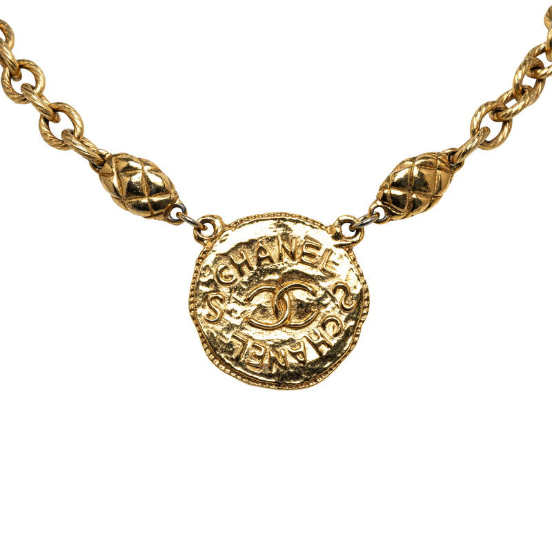 Chanel Vintage CC Medallion Pendant Necklace