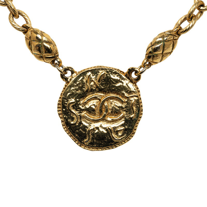 Chanel Vintage CC Medallion Pendant Necklace