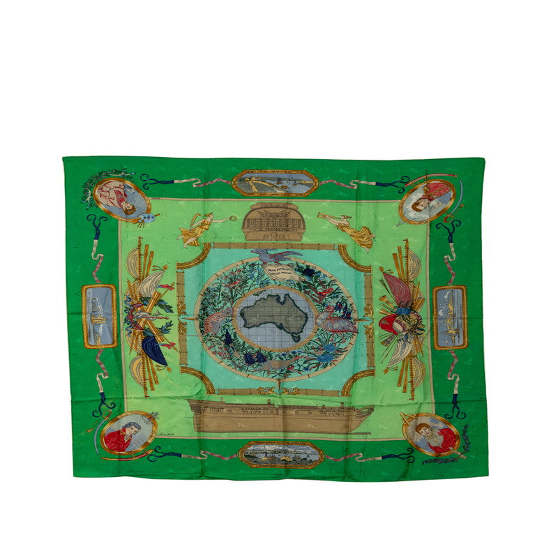 Hermes Le Geographe Silk Scarf