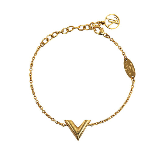 Louis Vuitton Essential V Gold Plated Bangle